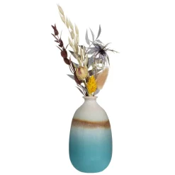 New Sass and Belle Dip Glazed Ombre Turquoise Vase