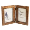 Discount Sass and Belle Double Dark Brown Wood Photo Frame