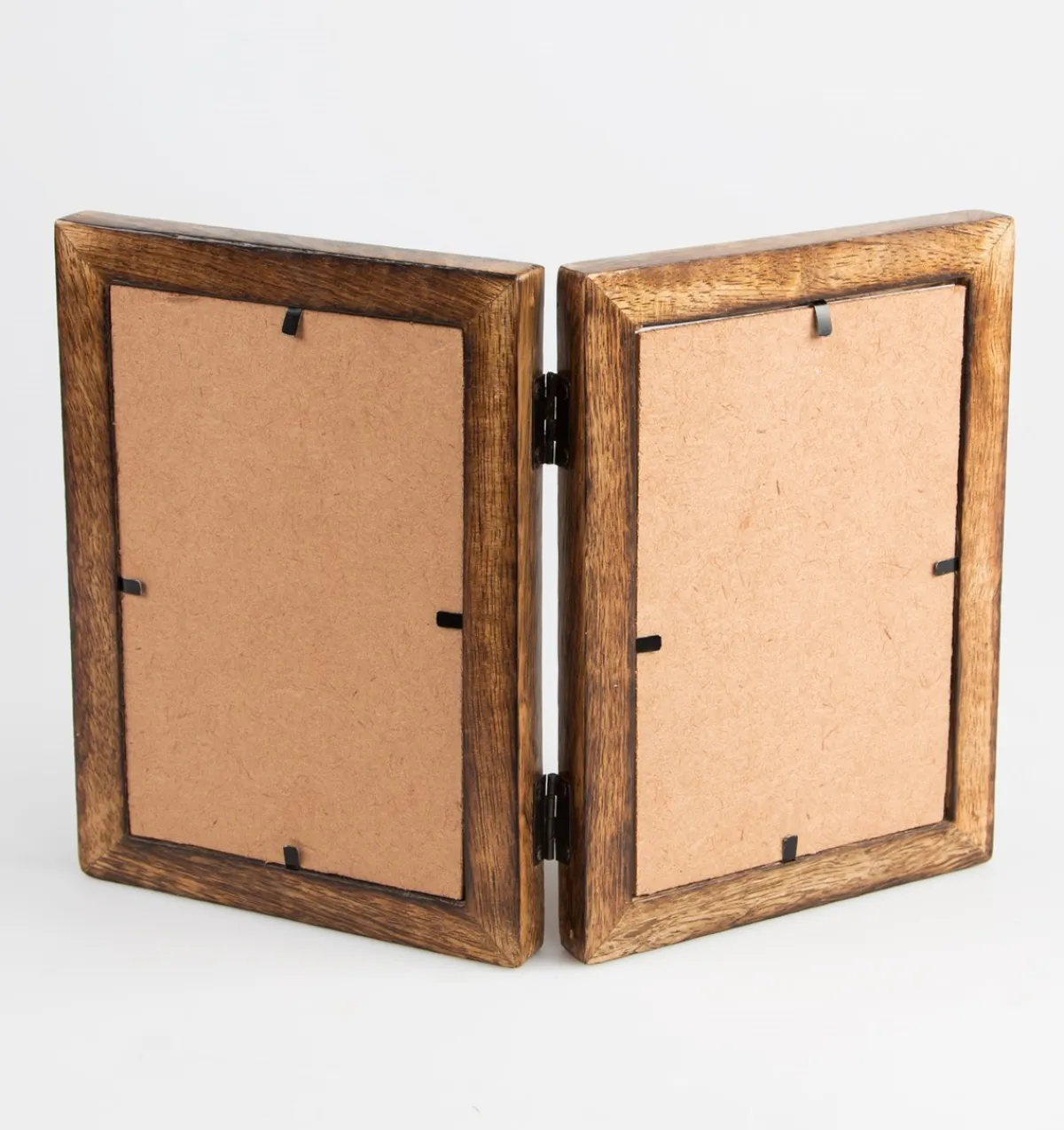 Discount Sass and Belle Double Dark Brown Wood Photo Frame