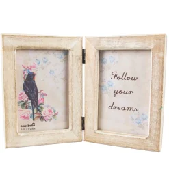 Sale Sass and Belle Double White Wood Photo Frame