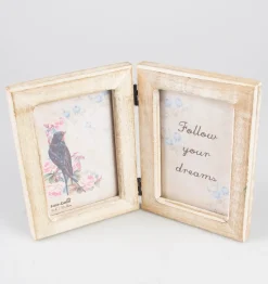 Sale Sass and Belle Double White Wood Photo Frame