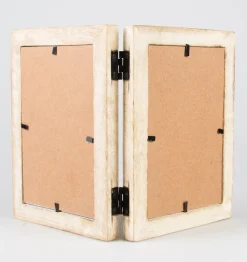 Sale Sass and Belle Double White Wood Photo Frame