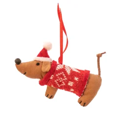 Best Sass and Belle Fabric Sausage Dog Decoration