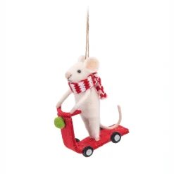 Best Sass and Belle Fancy Mouse on a Scooter Felt Decoration