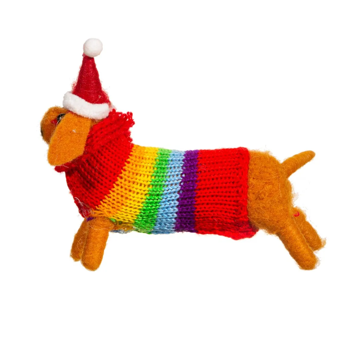 Sale Sass and Belle Felt Sausage Dog with Rainbow Jumper