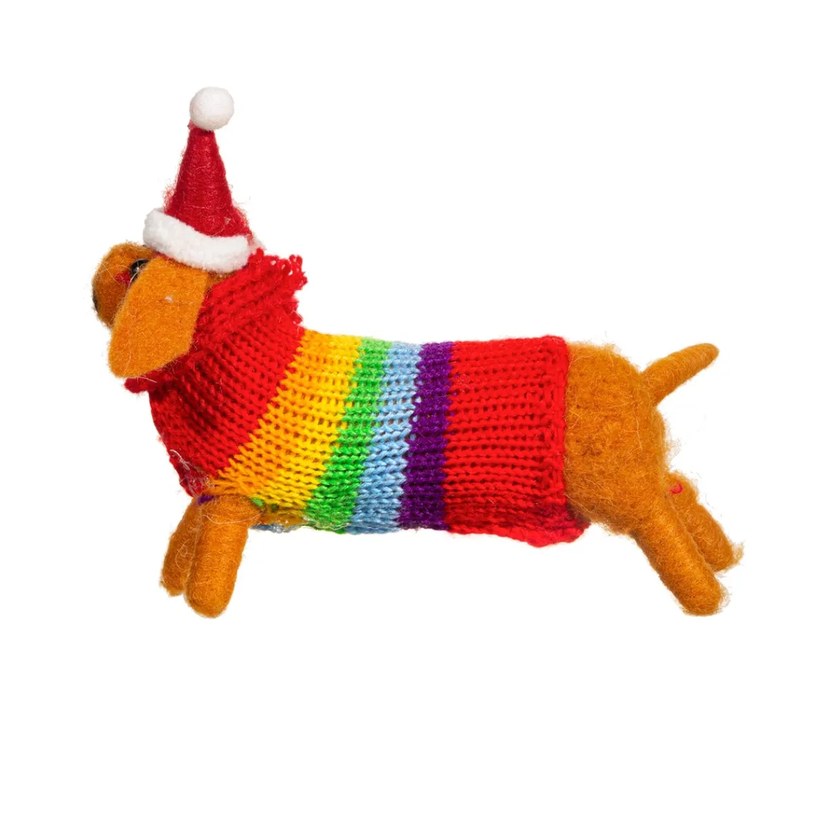 Sale Sass and Belle Felt Sausage Dog with Rainbow Jumper