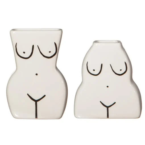 Hot Sass and Belle Female Form Bud Vases - Set of 2