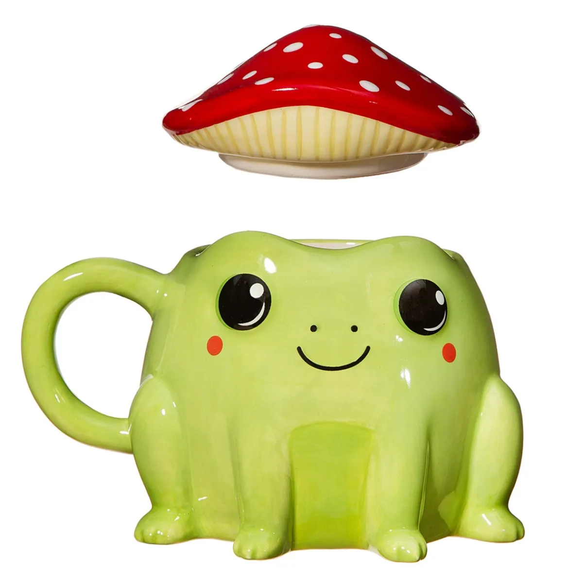 Best Sass and Belle Fergus Frog Mug with Mushroom Lid