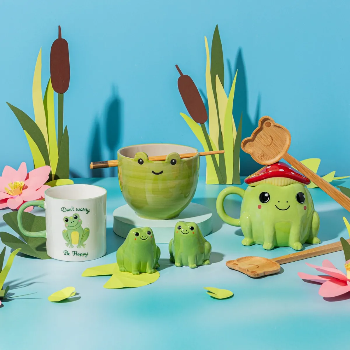 Best Sass and Belle Fergus Frog Mug with Mushroom Lid