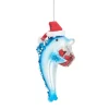 Hot Sass and Belle Festive Dolphin with Present Shaped Bauble