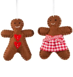 Best Sass and Belle Festive Gingerbread Boy & Girl Hanging Decoration Assorted
