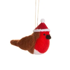 Best Sass and Belle Festive Robin Felt Hanging Decoration