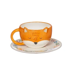 Outlet Sass and Belle Finley Fox Tea Cup and Saucer Set