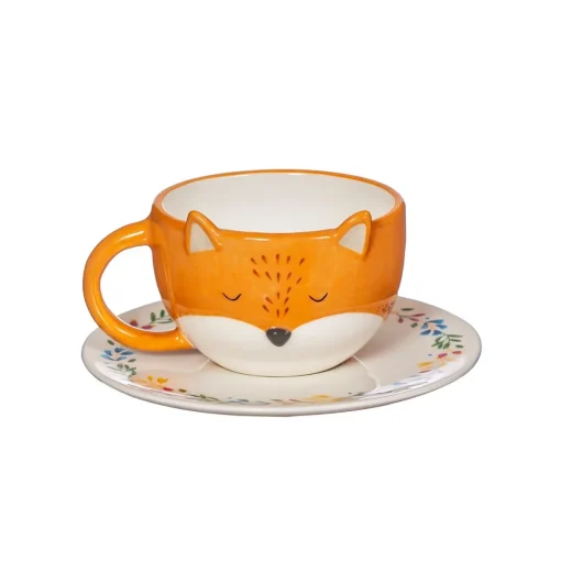Outlet Sass and Belle Finley Fox Tea Cup and Saucer Set