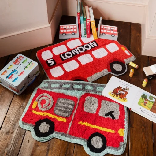 Hot Sass and Belle Fire Engine Red Rug