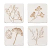 New Sass and Belle Flower Imprint Coasters - Set of 4