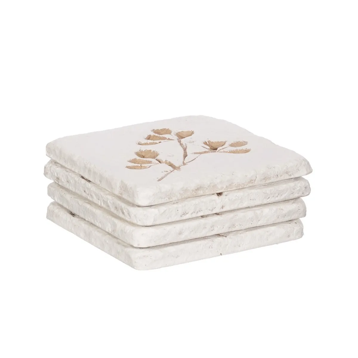 New Sass and Belle Flower Imprint Coasters - Set of 4