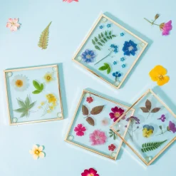 Sale Sass and Belle Flower Print Glass Coasters