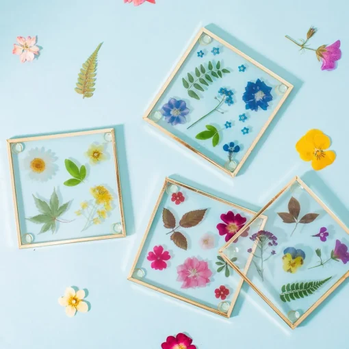 Sale Sass and Belle Flower Print Glass Coasters