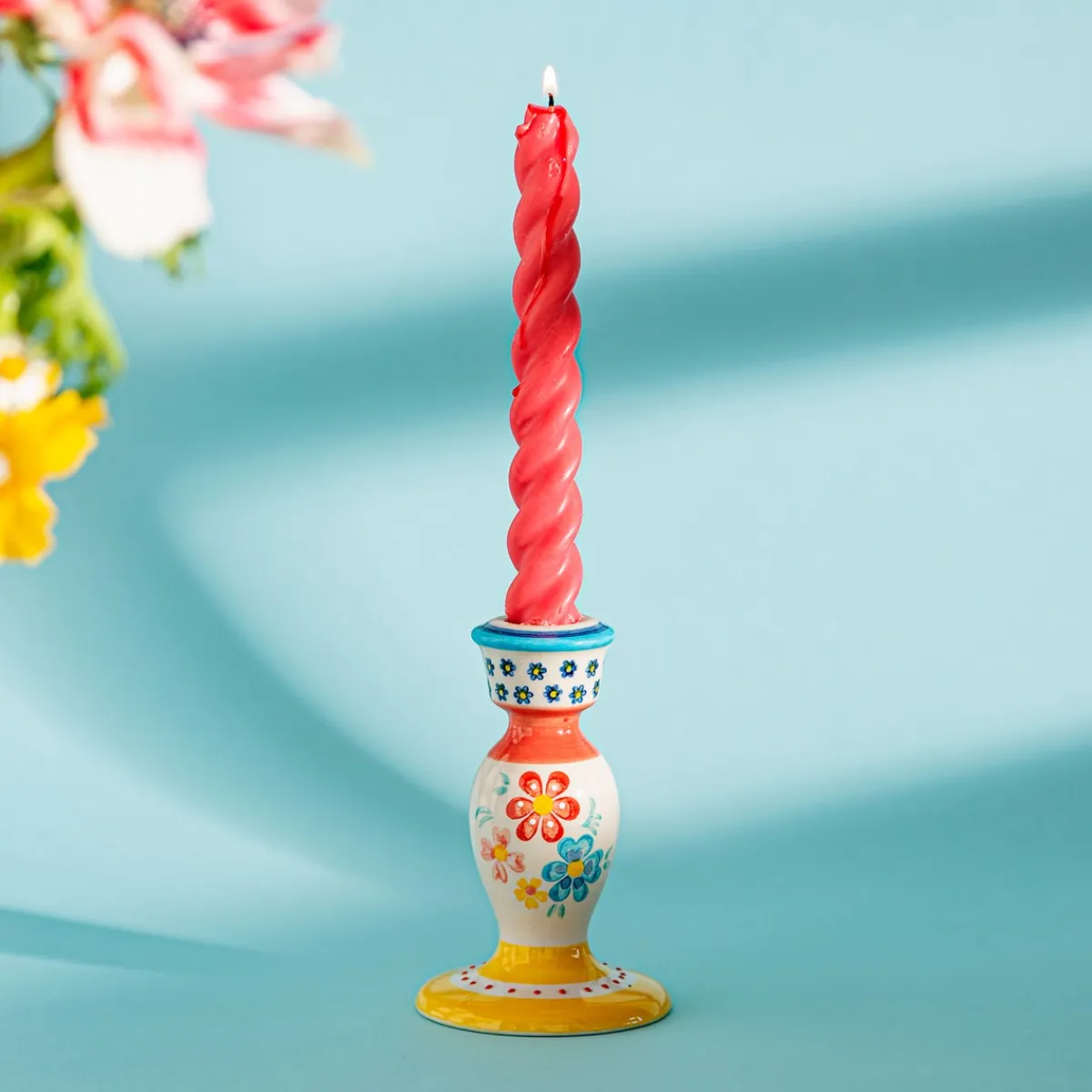 Sale Sass and Belle Folk Floral Candlestick Holder