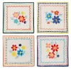 Outlet Sass and Belle Folk Floral Coasters - Set of 4