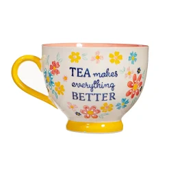 Hot Sass and Belle Folk Floral Teacup