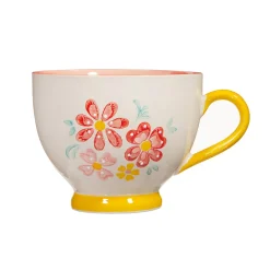 Hot Sass and Belle Folk Floral Teacup