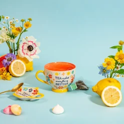 Hot Sass and Belle Folk Floral Teacup