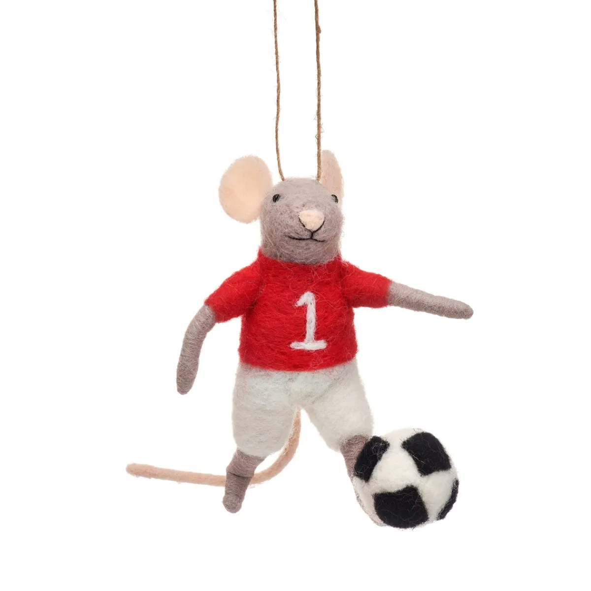 New Sass and Belle Football Mouse Hanging Decoration