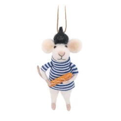 Sale Sass and Belle French Mouse with Baguette Felt Decoration