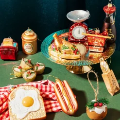 New Sass and Belle Fried Egg on Toast Shaped Bauble