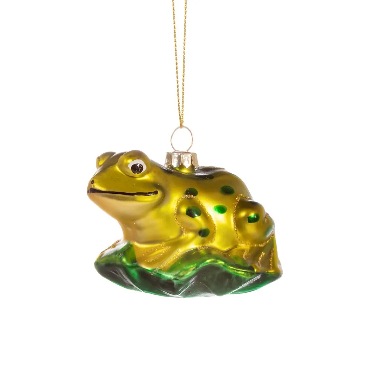 Outlet Sass and Belle Frog on a Leaf Shaped Bauble