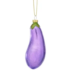 Clearance Sass and Belle Fun Food Aubergine Shaped Bauble Purple