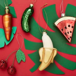 New Sass and Belle Gherkin Shaped Bauble Green