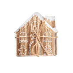 Sass and Belle Gingerbread House Wooden Coasters - Set of 4