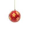 Hot Sass and Belle Gingerbread Man Papier Mache Bauble