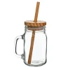 Hot Sass and Belle Glass Mason Jar & Bamboo Straw