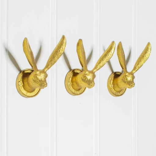 New Sass and Belle Gold Rabbit Ears Hook