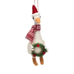 Clearance Sass and Belle Goose with Wreath Hanging Decoration