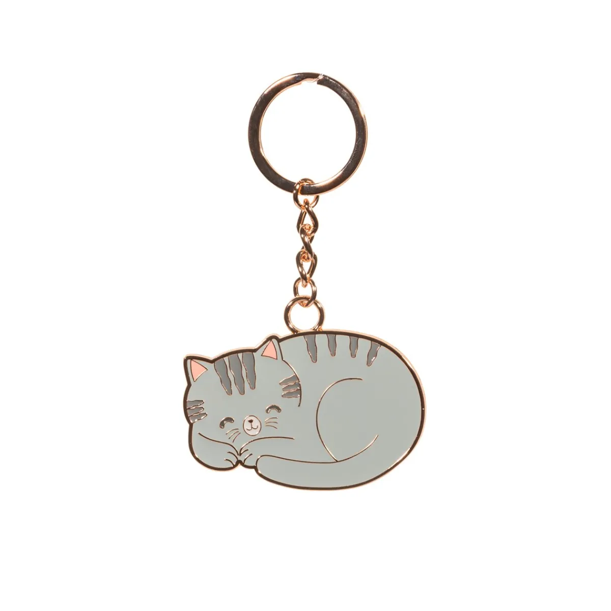 Sale Sass and Belle Grey Cat Enamel Keyring