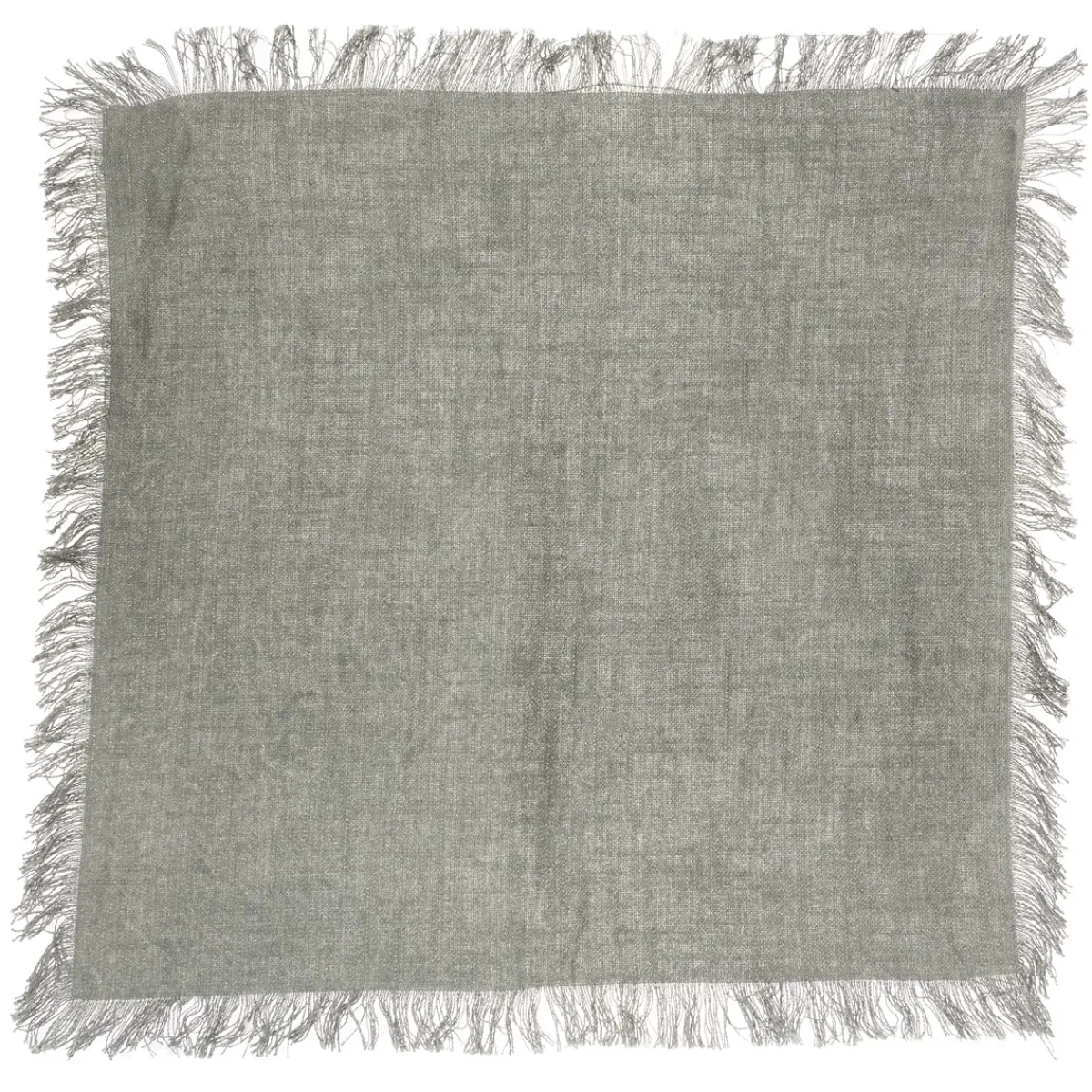 New Sass and Belle Grey Stonewash Napkins with Fringed Edge - Set of 2