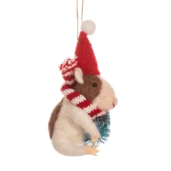 Best Sass and Belle Guinea Pig with Tree Felt Decoration