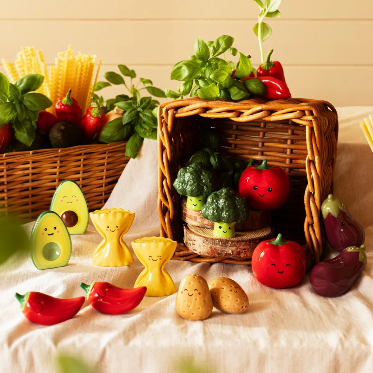 Hot Sass and Belle Happy Avocado Salt & Pepper Shakers
