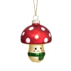Hot Sass and Belle Happy Mushroom Shaped Bauble