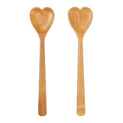 Clearance Sass and Belle Heart Bamboo Salad Servers