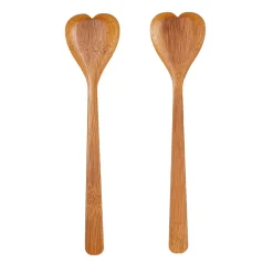 Clearance Sass and Belle Heart Bamboo Salad Servers