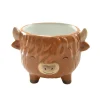 Outlet Sass and Belle Highland Cow Mini Planter on Legs