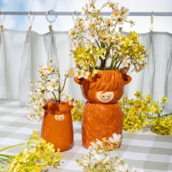 Sale Sass and Belle Highland Cow Shaped Vase