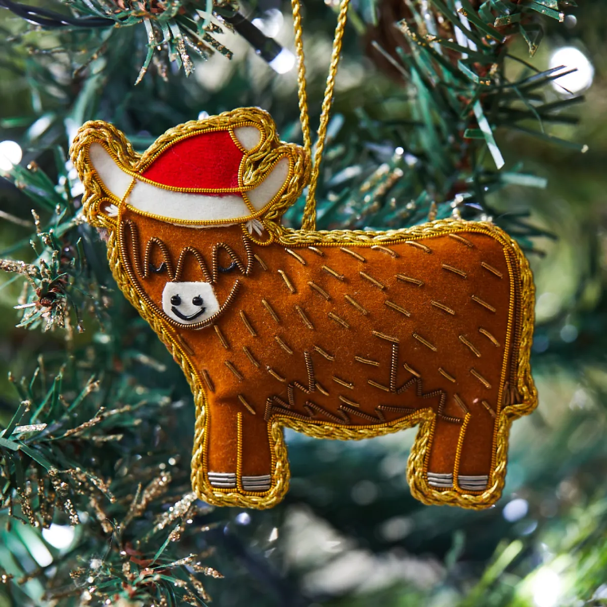 Discount Sass and Belle Highland Cow Zari Decoration
