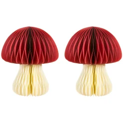 Online Sass and Belle Honeycomb Mushrooms Paper Standing Decorations - Set of 2